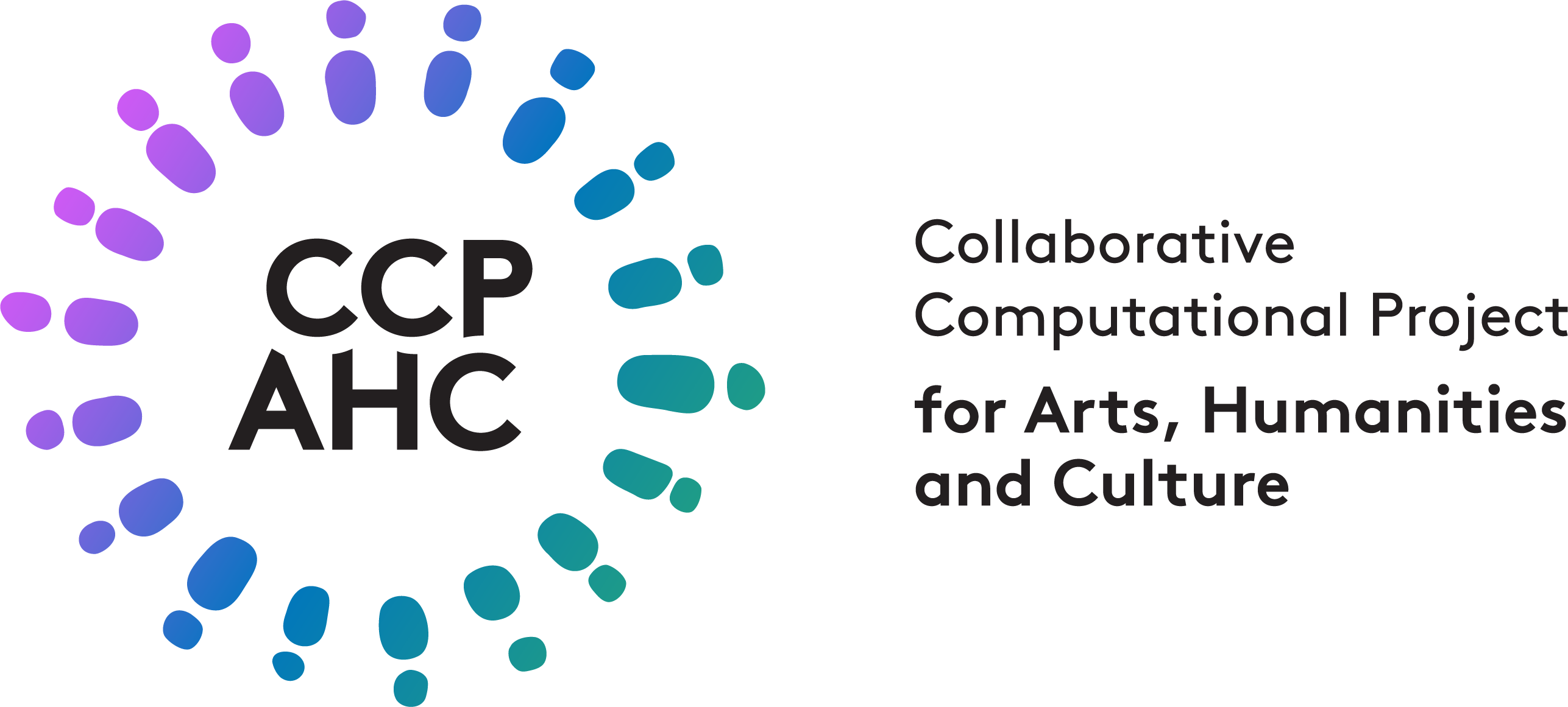 CCP-AHC logo The CCP-AHC logotype showing the letters CCP-AHC in a serif font surrounded in a circular fashion by abstract representations of individuals filled in a gradient from blue to purple